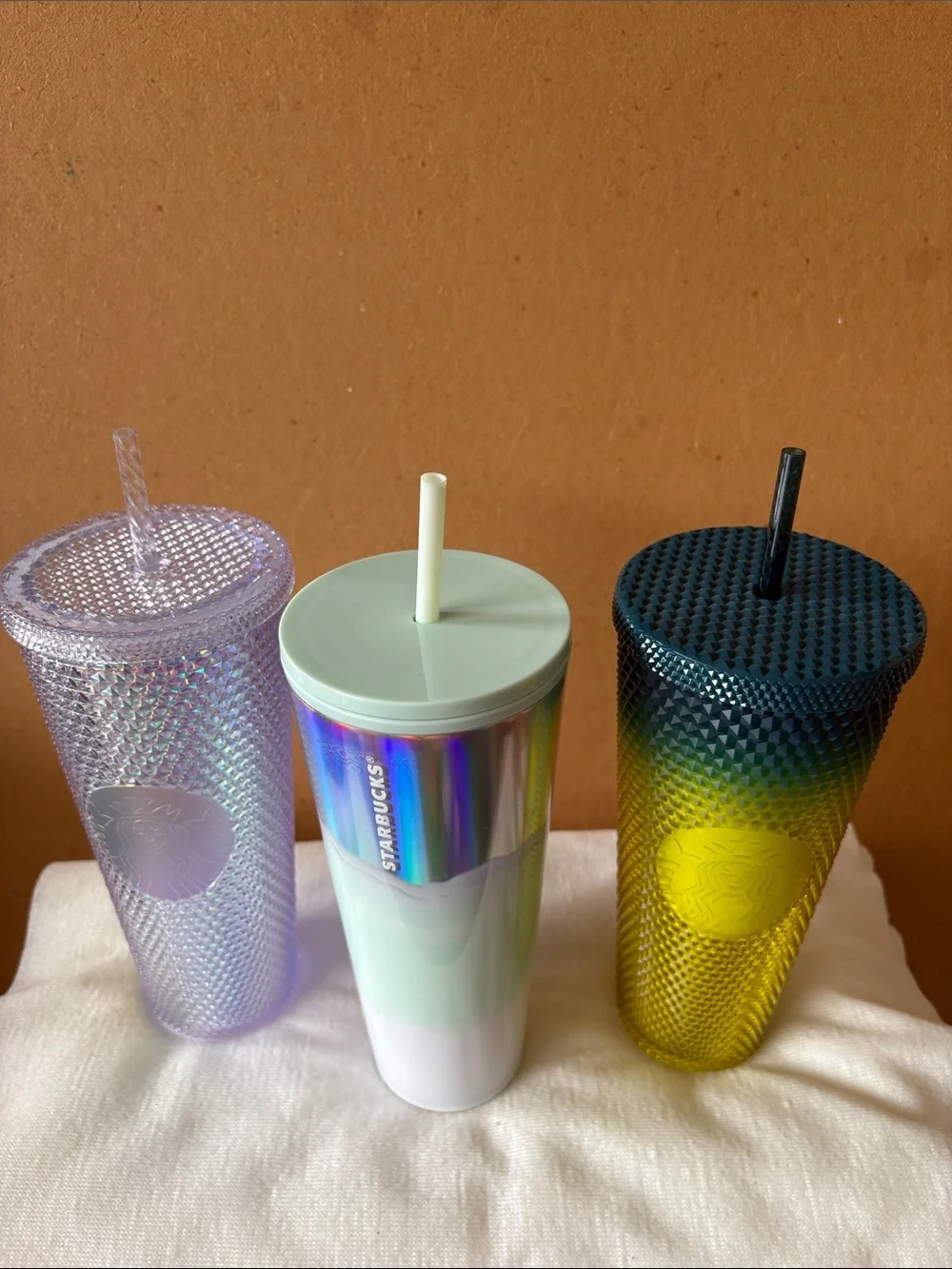 Starbucks Iridescent Ombre Tumbler + Two Studded Tumblers - Picture 2 of 9